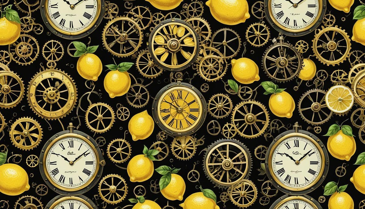 Artists impression of clockwork lemons, fantasy