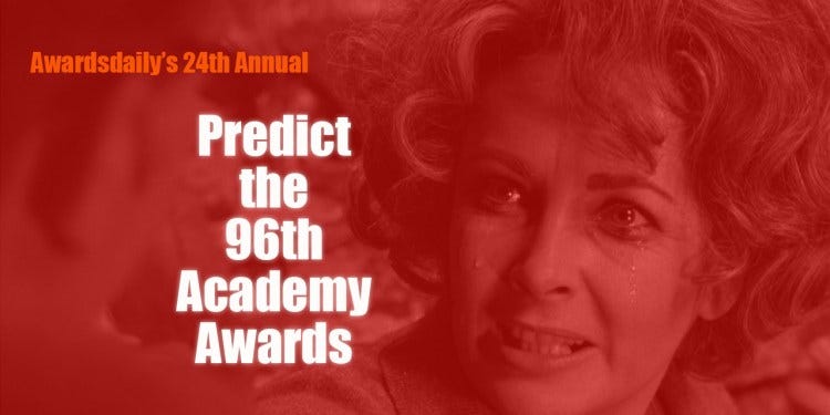 2024 Oscar Predictions – AwardsDaily’s 24th Annual Predict the Oscars Contest!