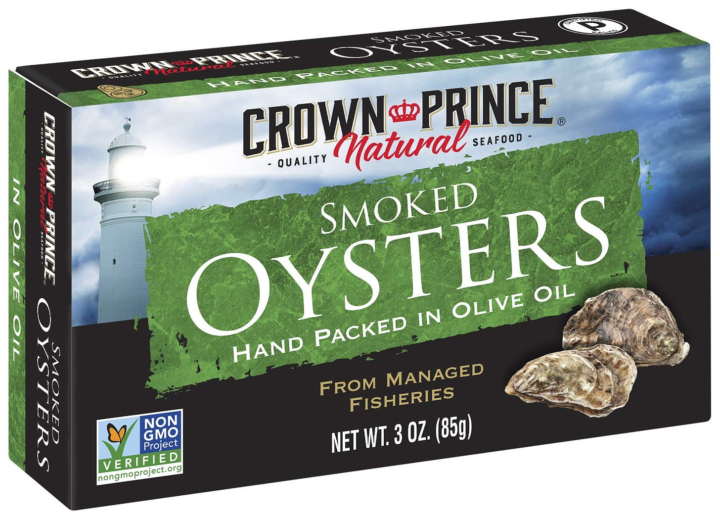 Amazon.com: Crown Prince Natural Smoked Oysters in Pure Olive Oil, 3-Ounce  Cans (Pack of 18) : Grocery & Gourmet Food