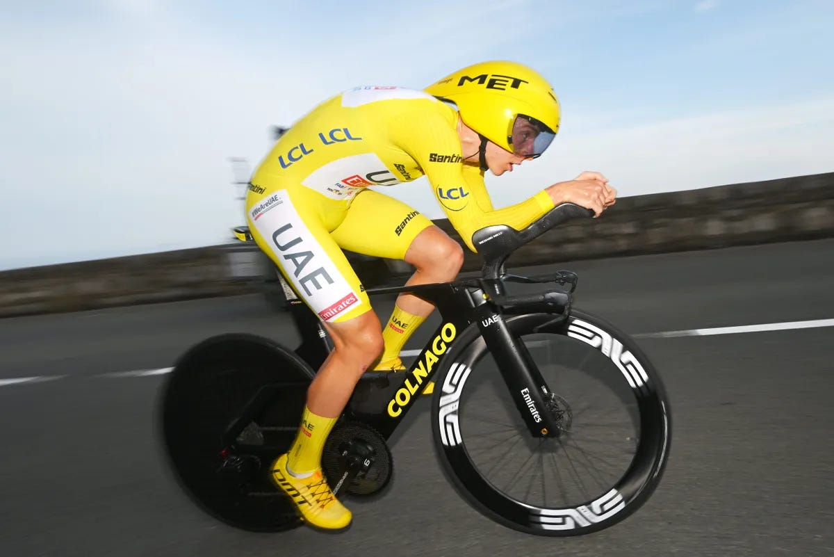 Tadej Pogačar's yellow Tour de France winning Colnago V4Rs and lightweight  TT1 time trial bike | BikeRadar