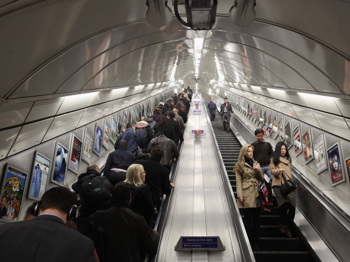 Reason why we stand on the right of the escalators on the London  Underground - MyLondon