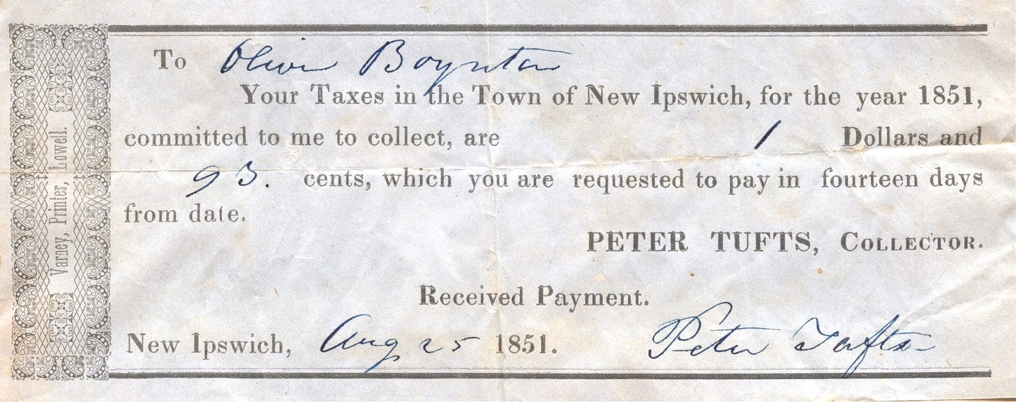 1851 tax bill