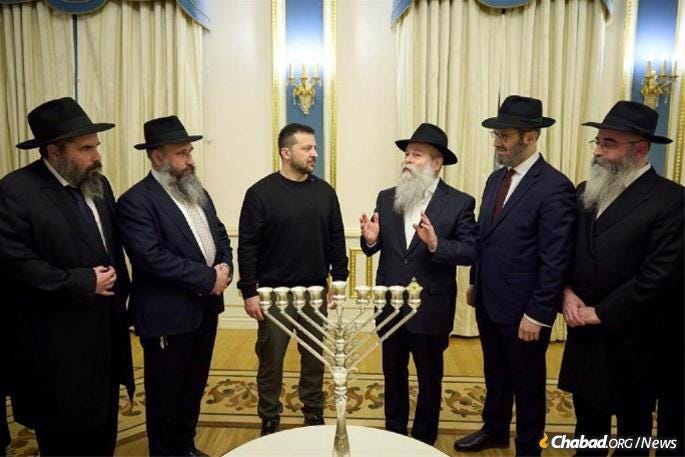 Volodymyr Zelensky Kindles Menorah in Ukraine’s Presidential Palace - The Jewish president was ...