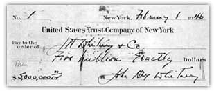 Jock Whitney writes himself a check to fund J.H. Whitney Co.