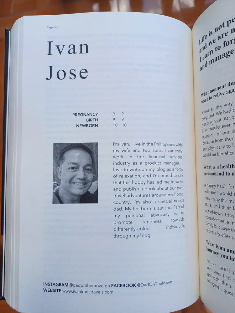 100 Men on Becoming a Dad book Ivan Jose