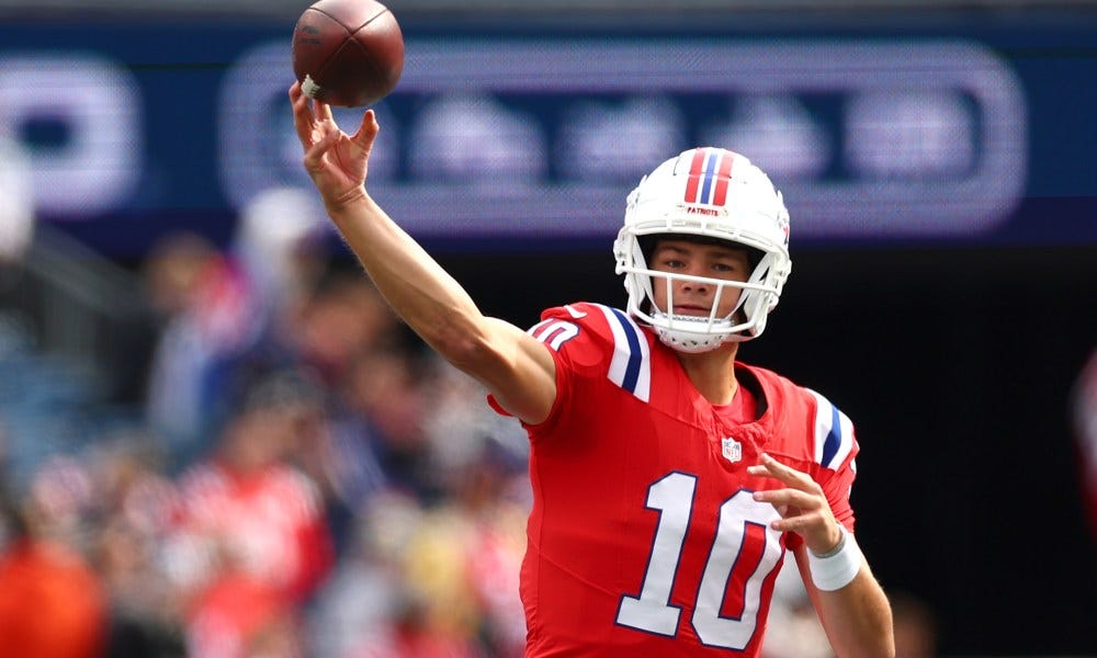 Patriots QB Drake Maye was glad to face adversity in his debut start