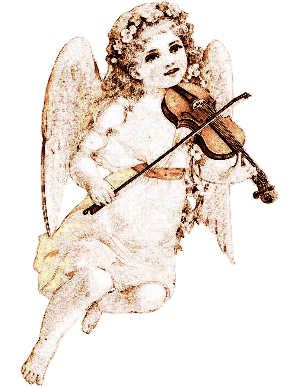 Download Angel Drawing Violin Royalty-Free Stock Illustration Image -  Pixabay