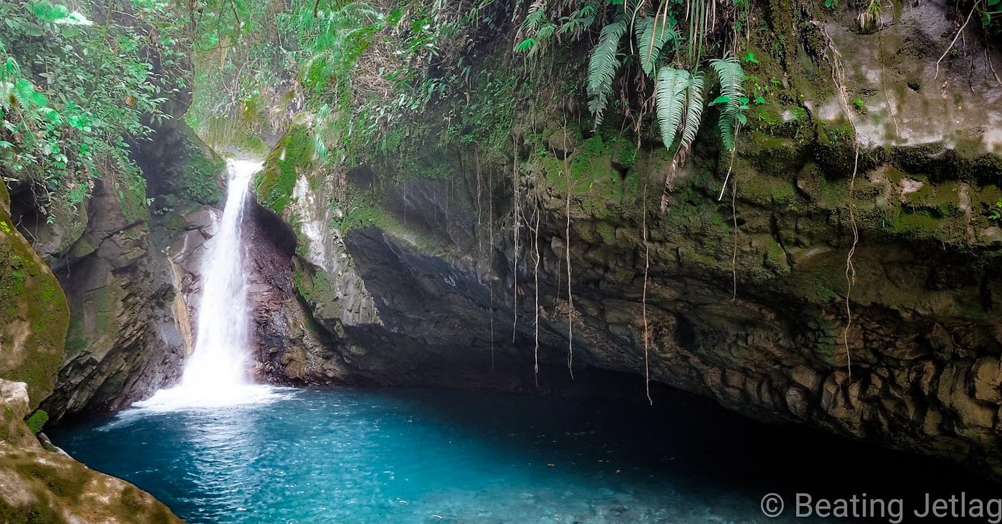 One of Tesoro Escondido waterfalls, Costa Rica