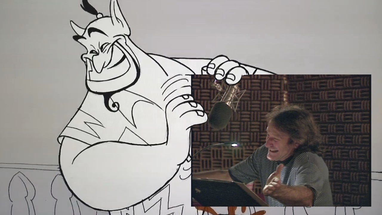 The Genie Outtakes of Robin Williams in Aladdin (Rare Voice Recording  Sessions) - YouTube