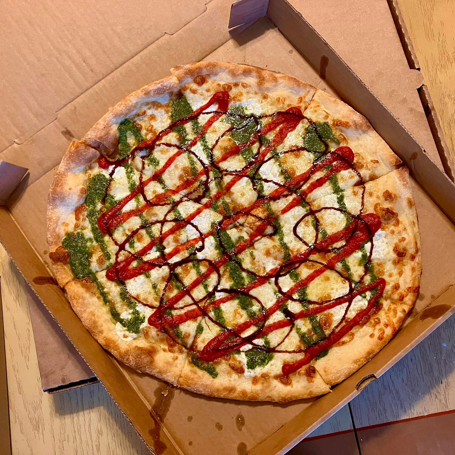 May be an image of pizza