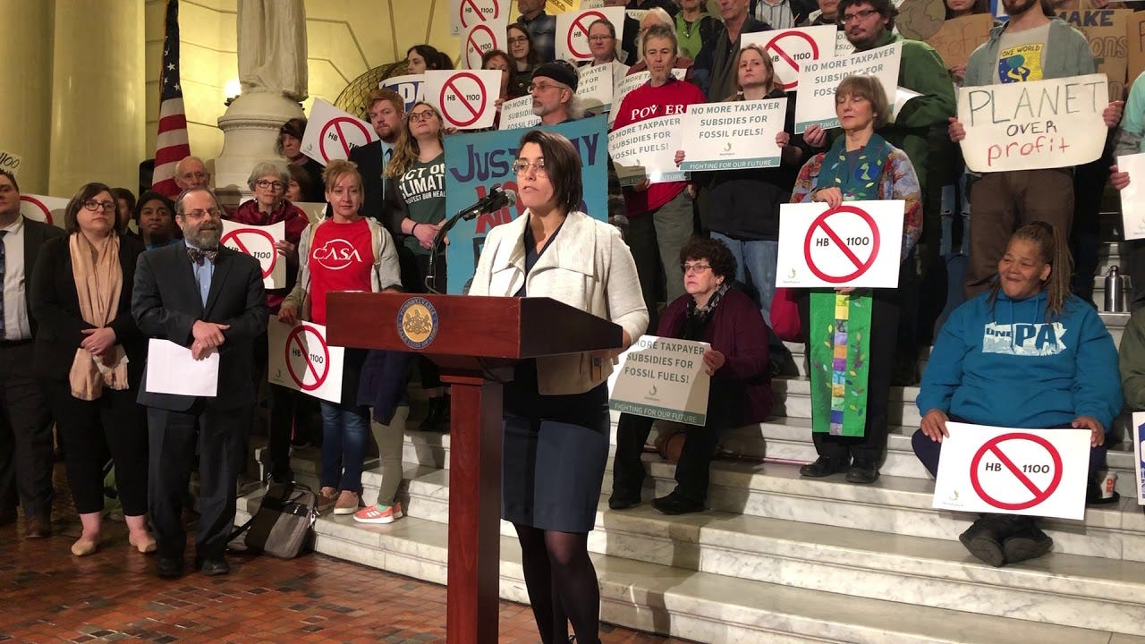 Pennsylvania state Rep. Sara Innamorato, D-Allegheny, urges veto of  petrochem tax credit bill. - YouTube