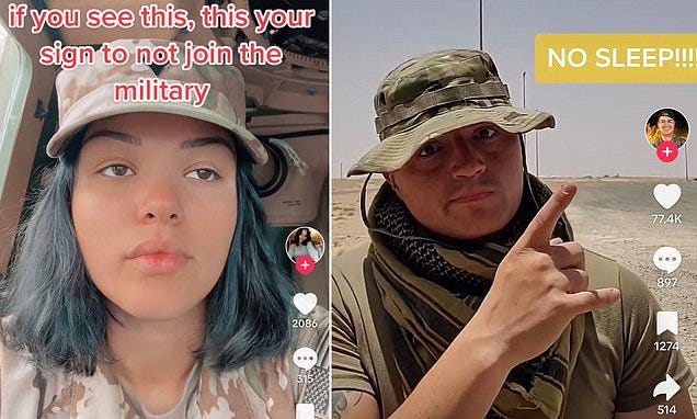 US Army faces 'TikTok mutiny' as Gen Z recruits whine about low pay, 'sh***y'  food and FITNESS TESTS while on bases in uniform | Daily Mail Online