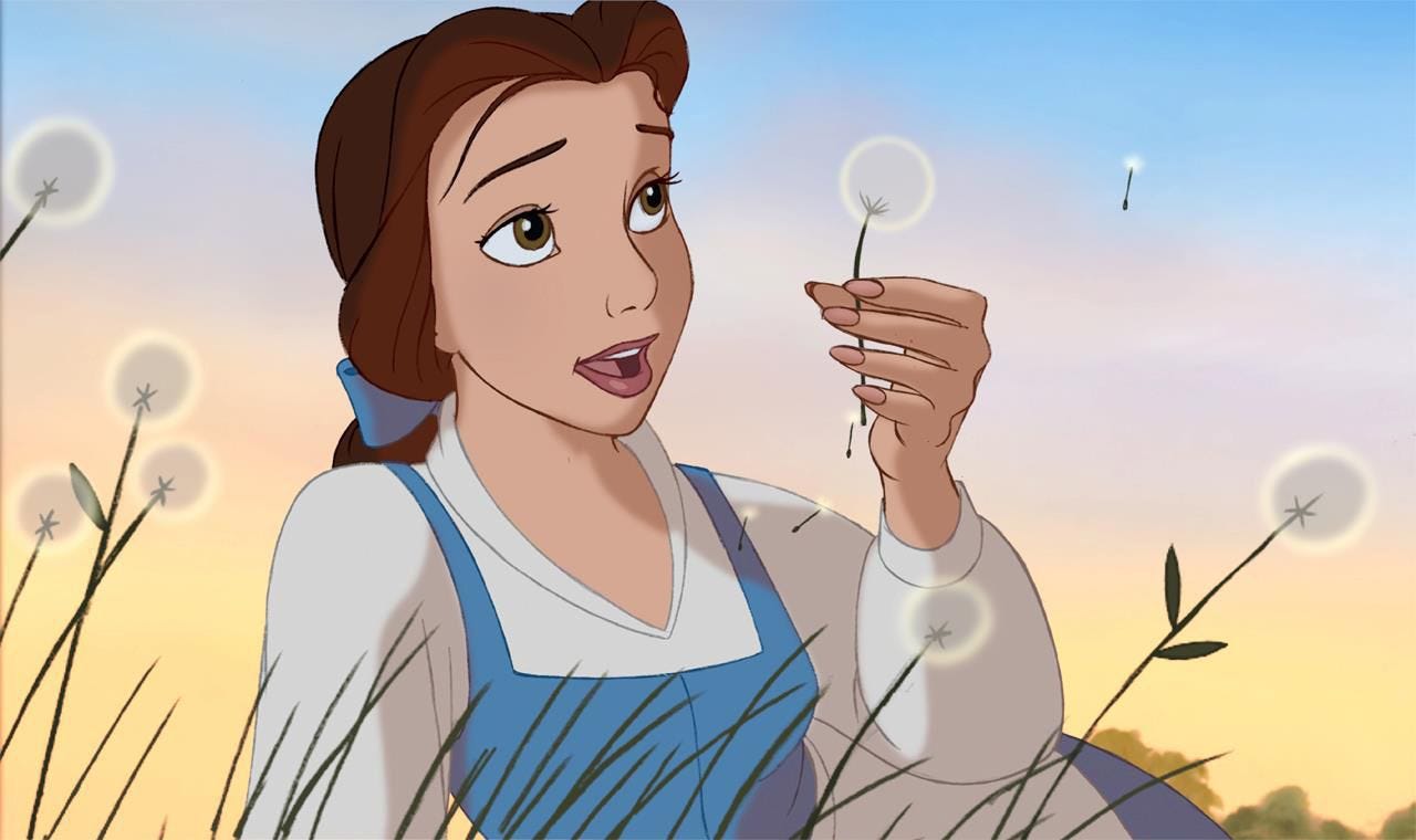 Belle during the Belle (Reprise) in Beauty and the Beast.