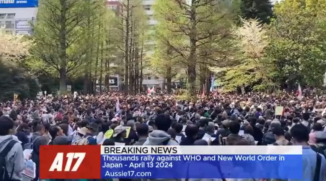 Ribuan orang Jepang protes WHO dan tatanan dunia baru