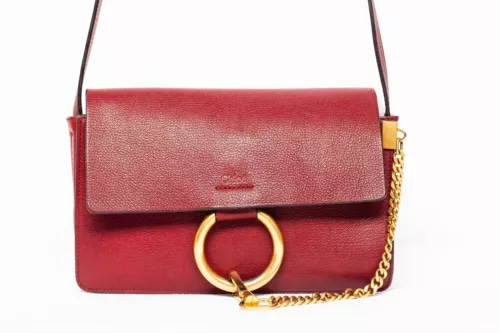 Authentic CHLOE Faye Red Leather Crossbody Bag - Picture 1 of 13