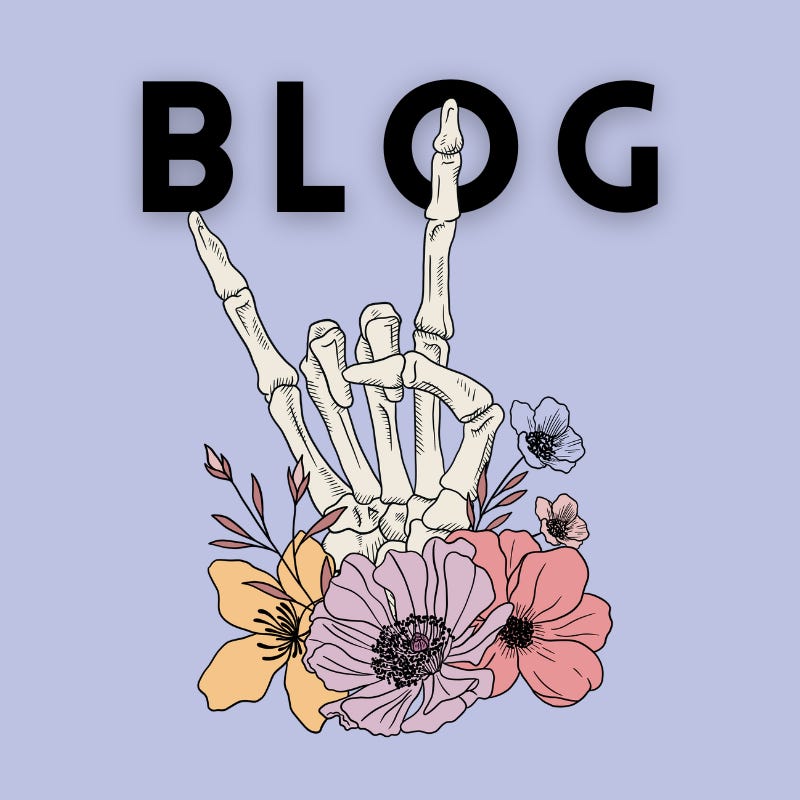 Blog - Skeleton hand with flowers