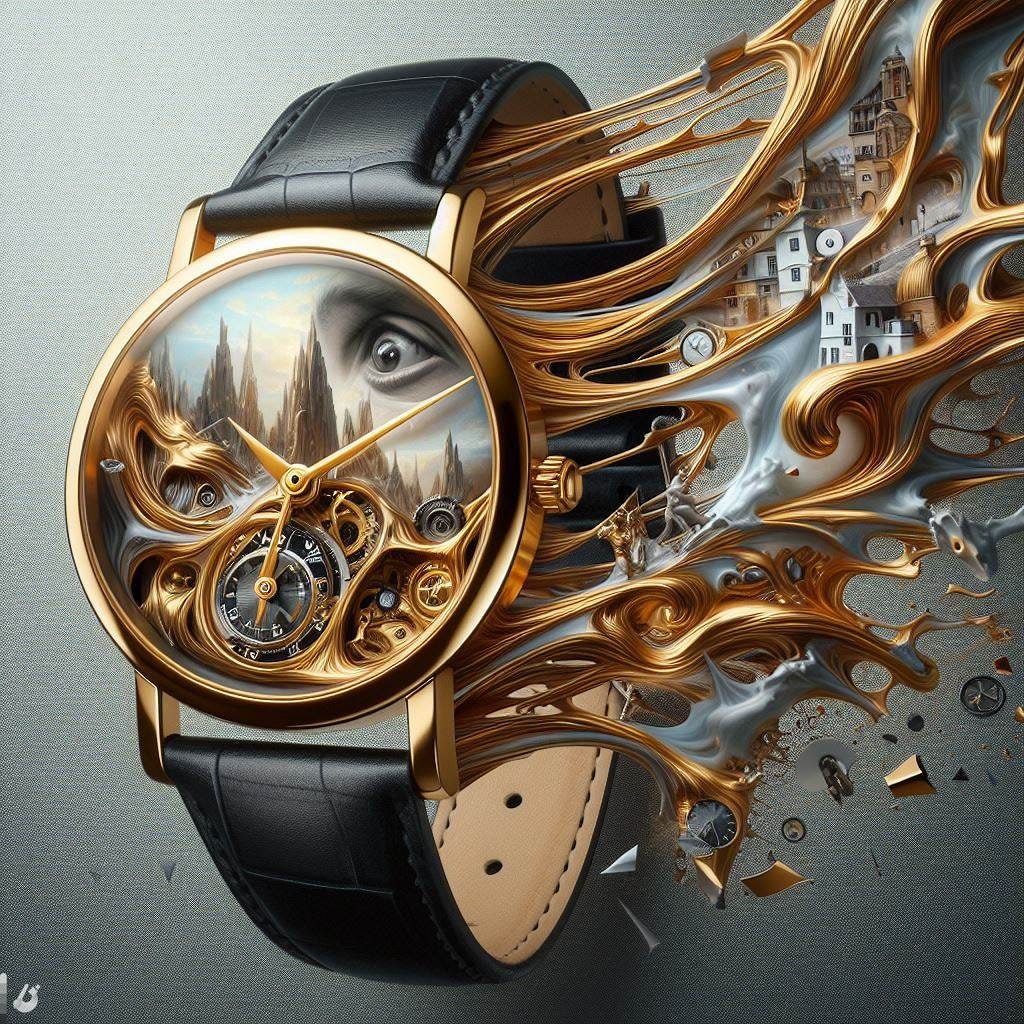 a gold wristwatch as seen in a dream
