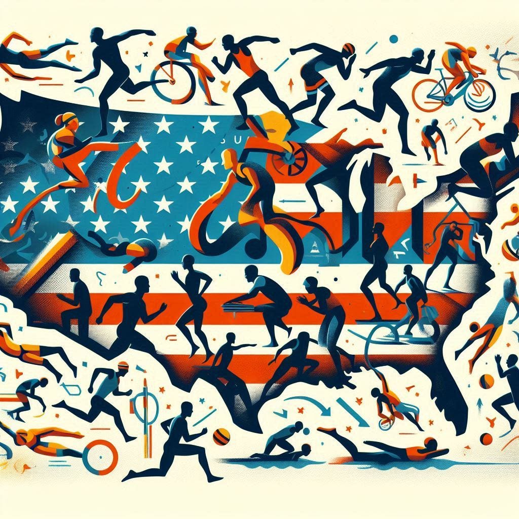 the USA with a Decathlon logo