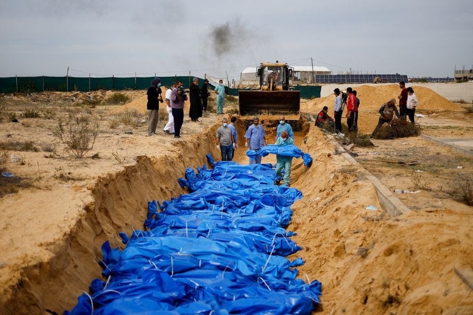 'All the cemeteries are full': Palestinians buried in a mass grave in ...