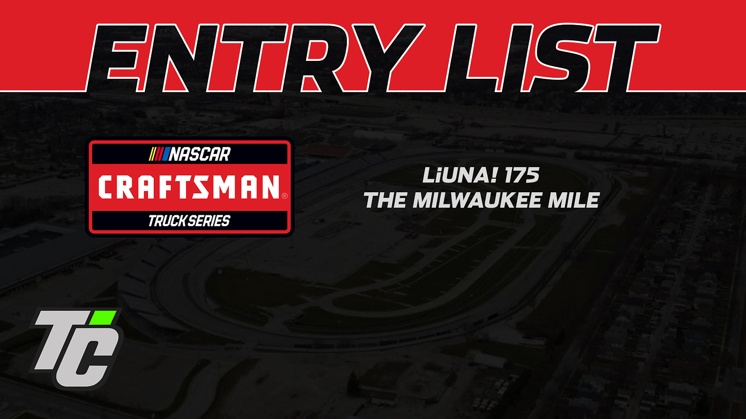 2024 LiUNA! 175 entry list NASCAR Craftsman Truck Series The Milwaukee Mile