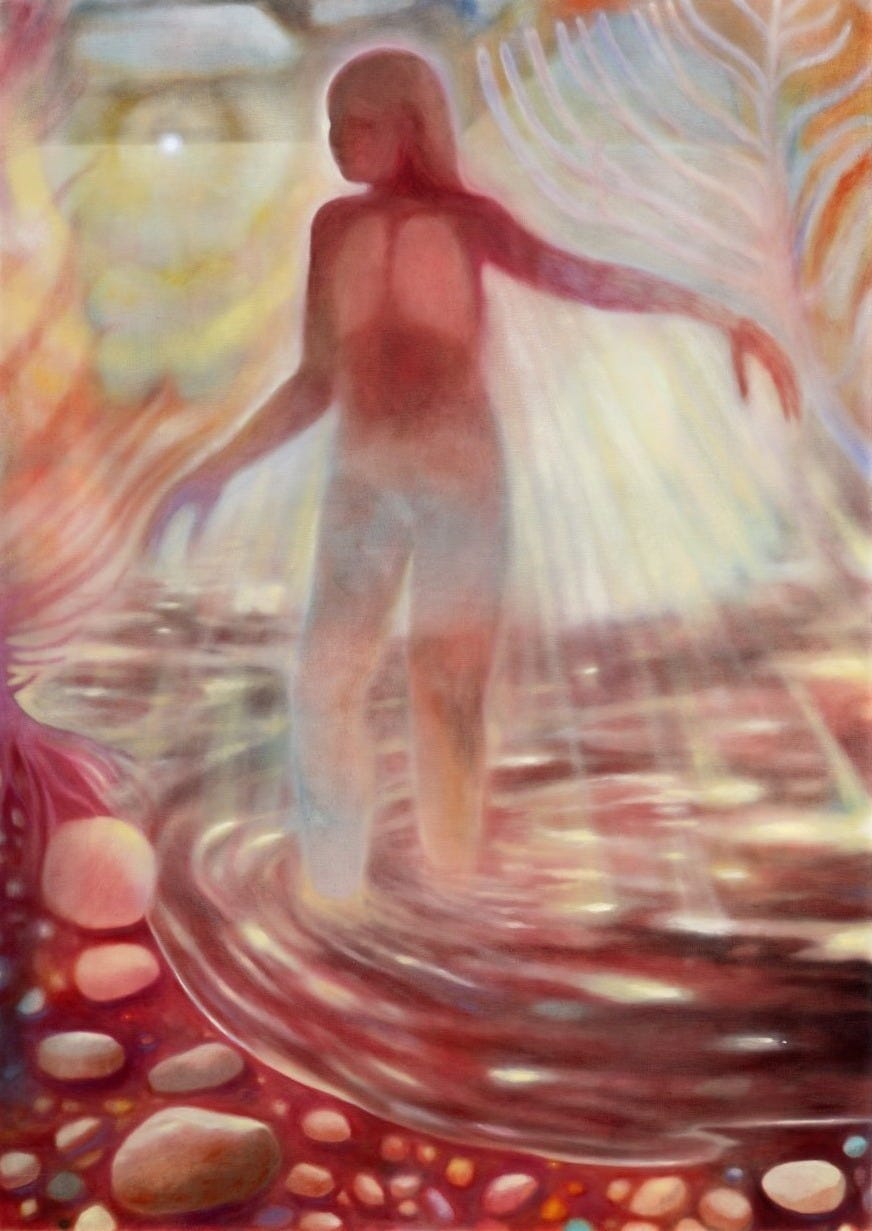 Protector , 2022-23 Oil on linen 67 x 47 x 3/4 inches Protector , 2022-23 Oil on linen 67 x 47 x 3/4 inches