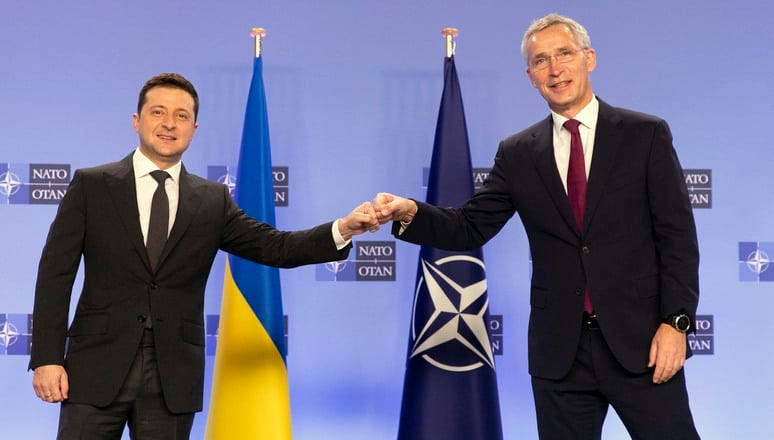 the president of ukraine visits nato