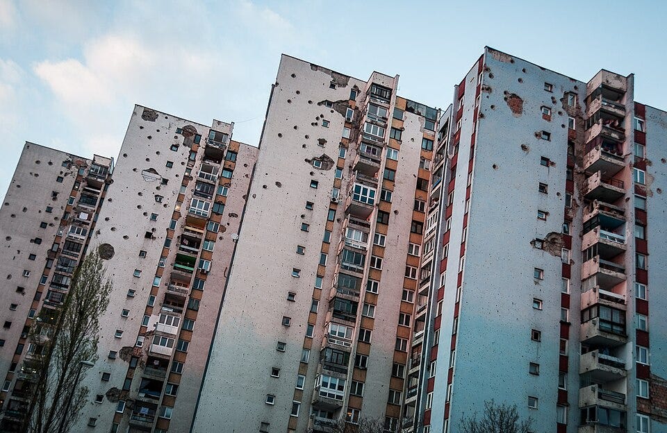 File:War damage on Sarajevo buildings (14024736919).jpg File:War damage on Sarajevo buildings (14024736919).jpg