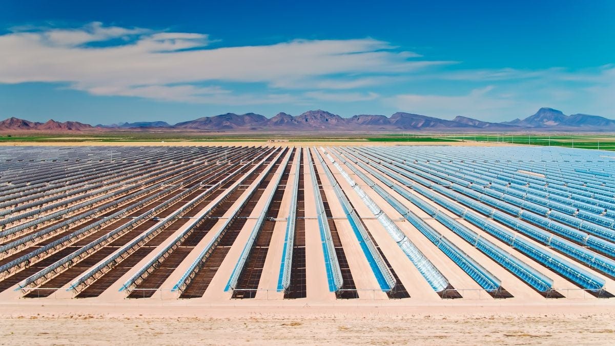 A solar plant near Gila Bend, Arizona.