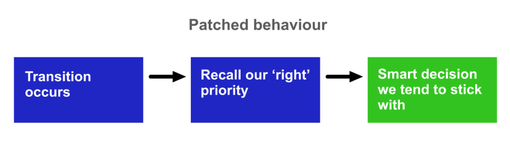 Patched brain behaviour