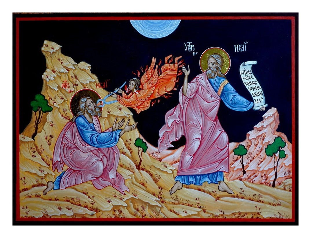 The Holy Prophet Isaiah, Hand Painted Orthodox Icon, Byzantine Orthodox  Icon, Orthodox Art, Made to Order - Etsy
