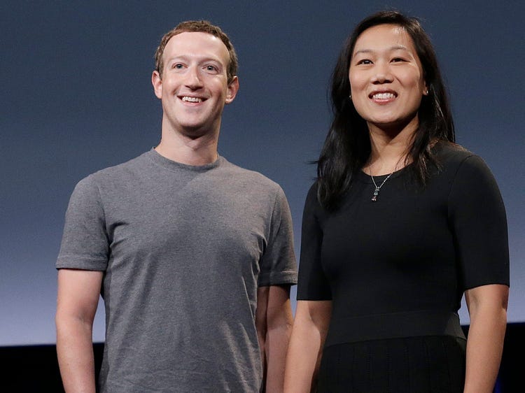 Mark Zuckerberg and Priscilla Chan