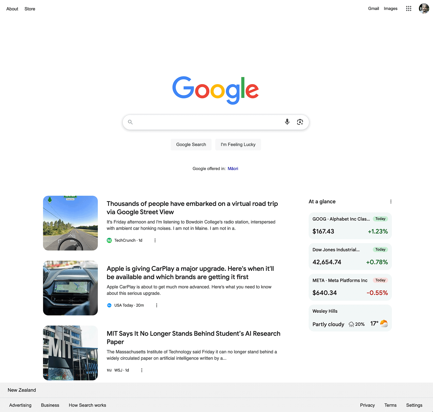 Google Discover Desktop Live