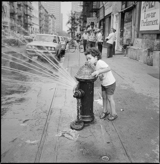 Opening a fire hydrant is a city summer tradition | Ephemeral New York