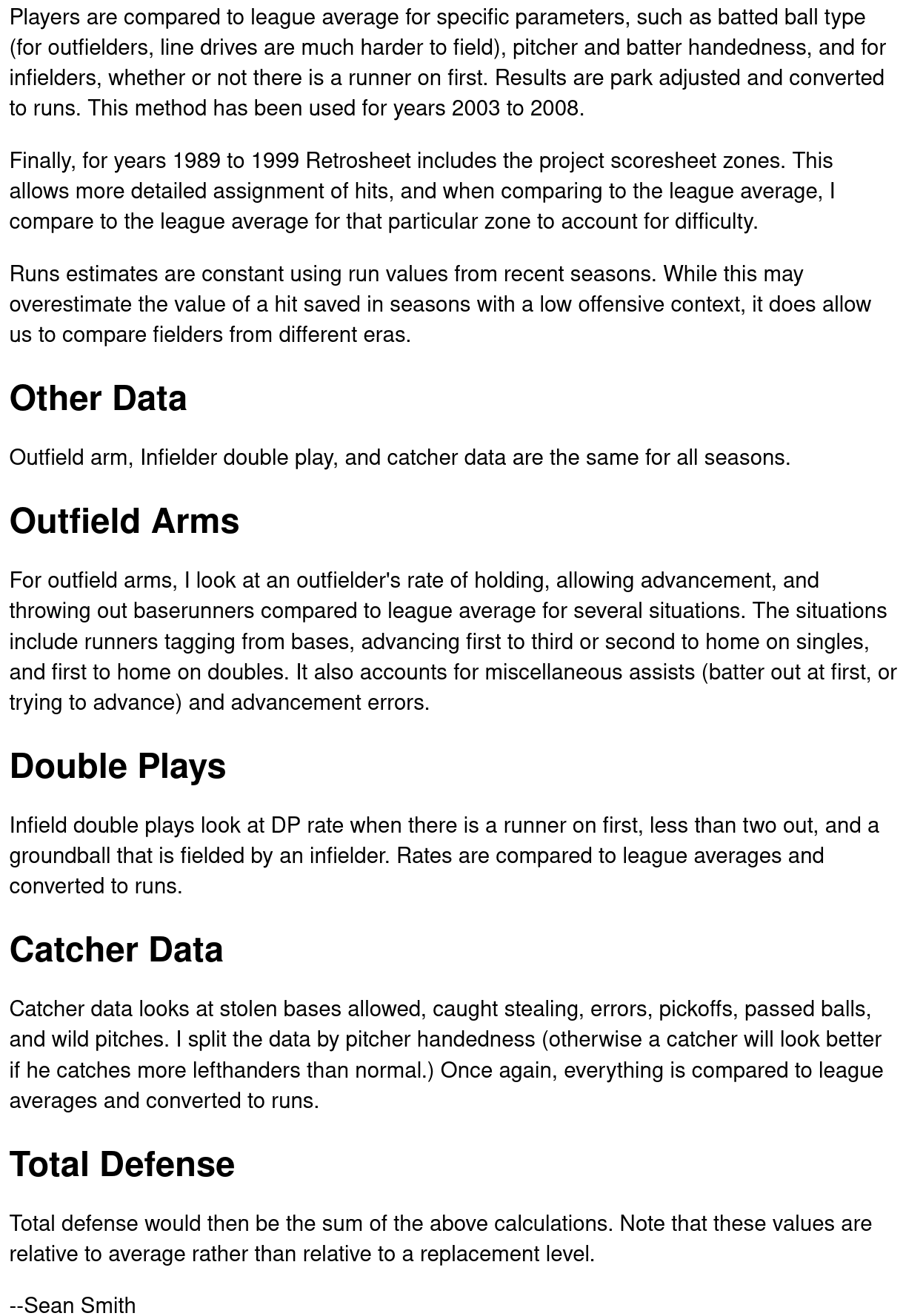 Baseball Reference Total Zone Rating