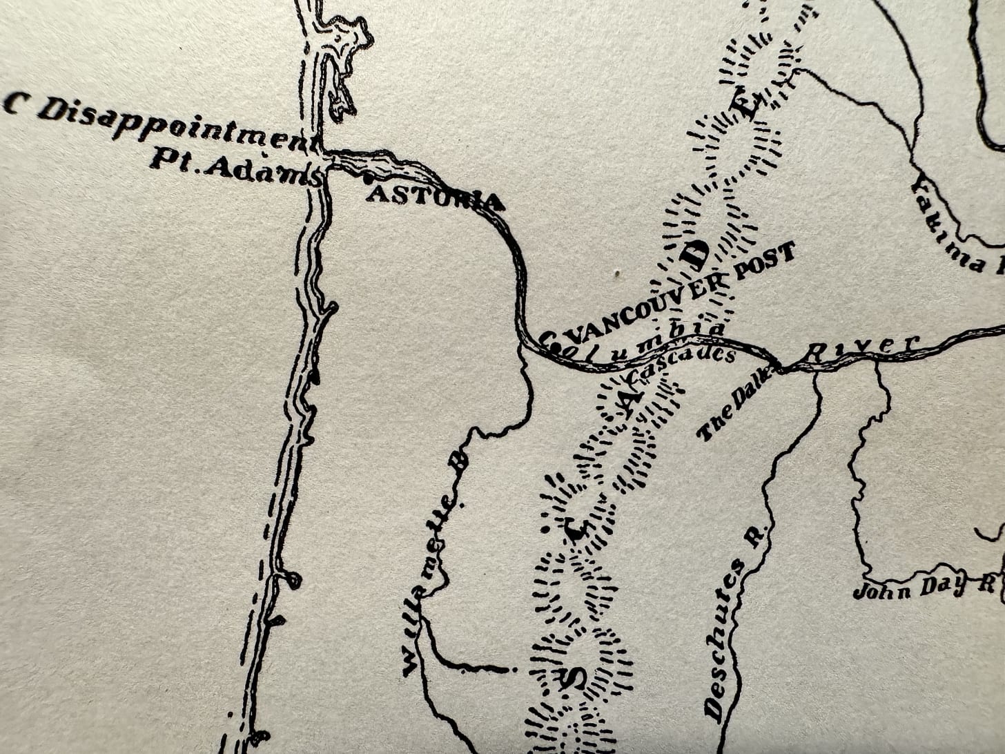 Map showing mouth of the Columbia River circa 1811