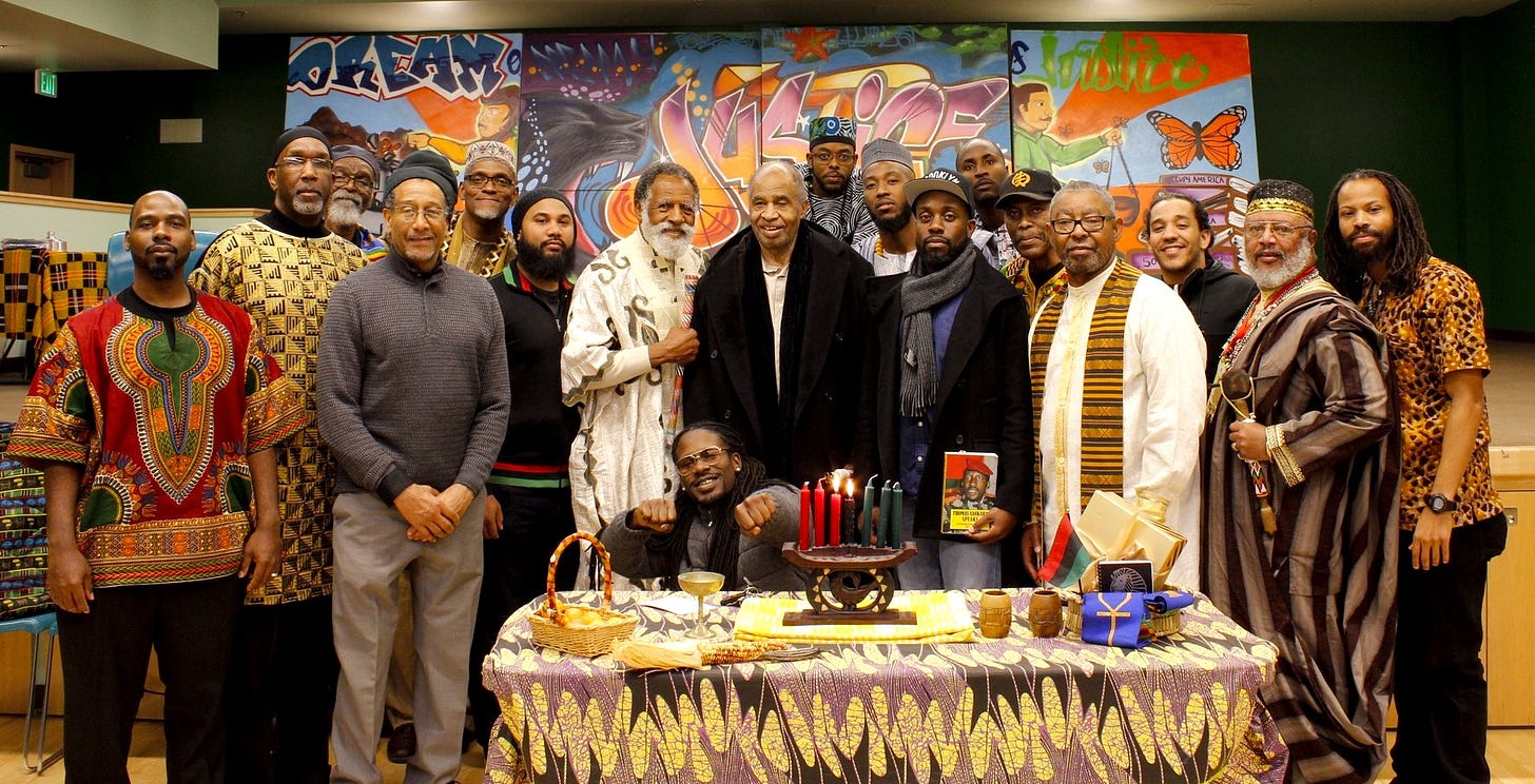 Brotherhood of Elders members at a Kwanzaa gathering