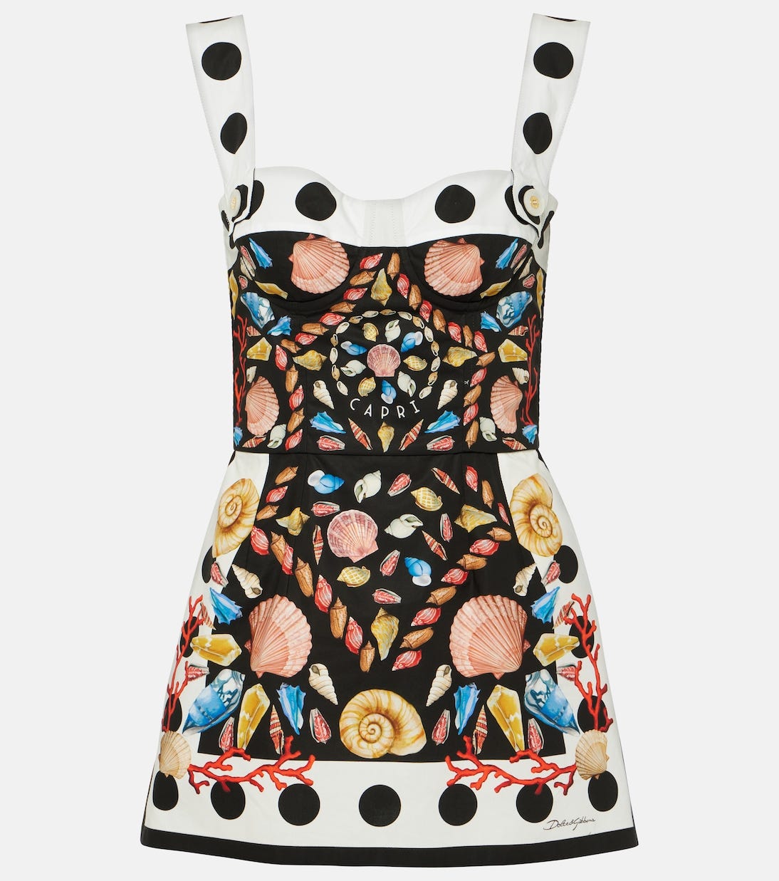 Capri printed cotton corset dress | Dolce&Gabbana