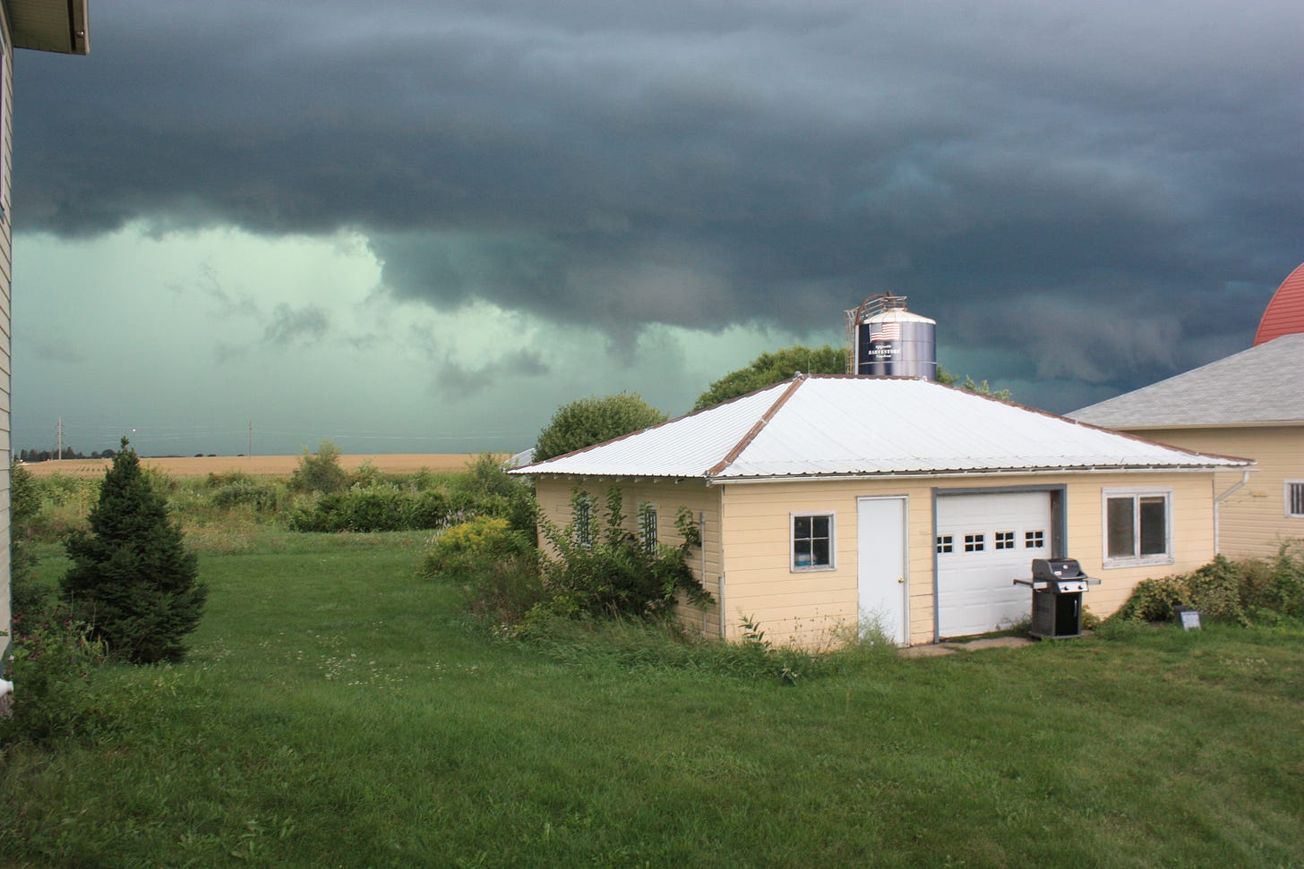 Same storm front from 2021 approaching the farm