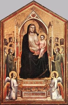 Gothic art depicted by Ognissanti Madonna
