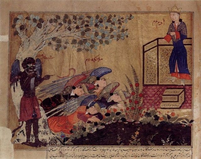 File:Adam and the Angels watched by Iblis.jpg - Wikimedia Commons