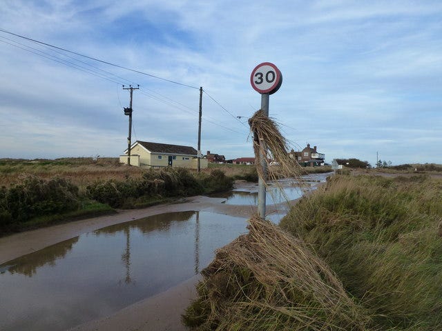 Beach Road, Brancaster - After the tidal surge