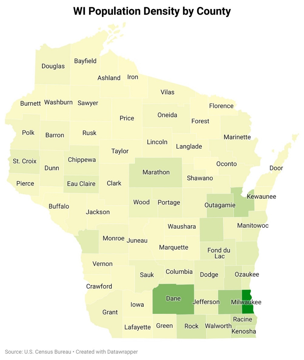 A map of the state of wisconsin

Description automatically generated