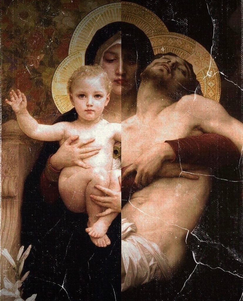 Eyes of God on X: "( Birth & Death ) Virgin Mary & Jesus by William Adolphe  Bouguereau https://t.co/5sZdW2Ws1k" / X