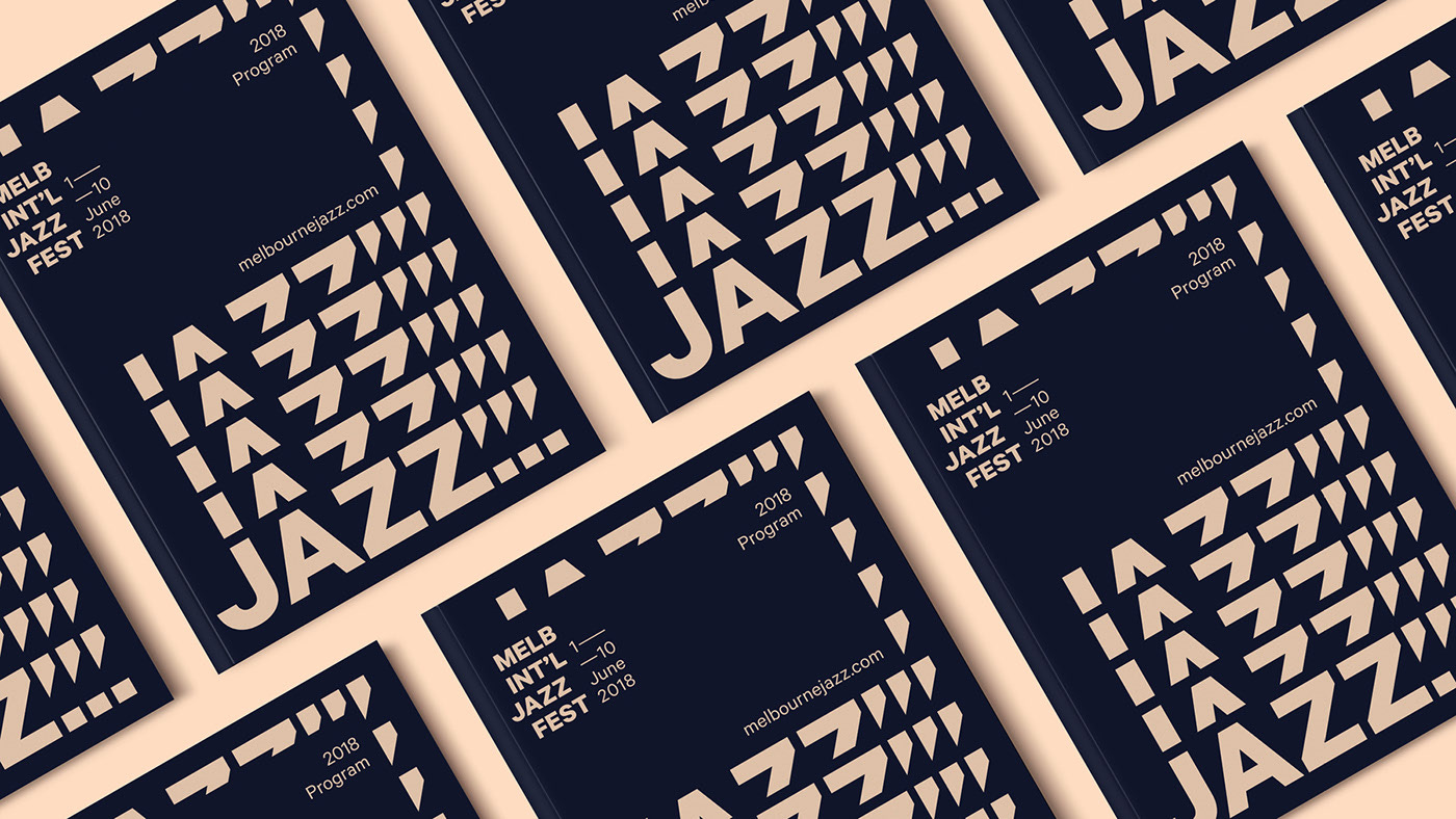 Posters that have capitalised "Jazz!" in large letters.