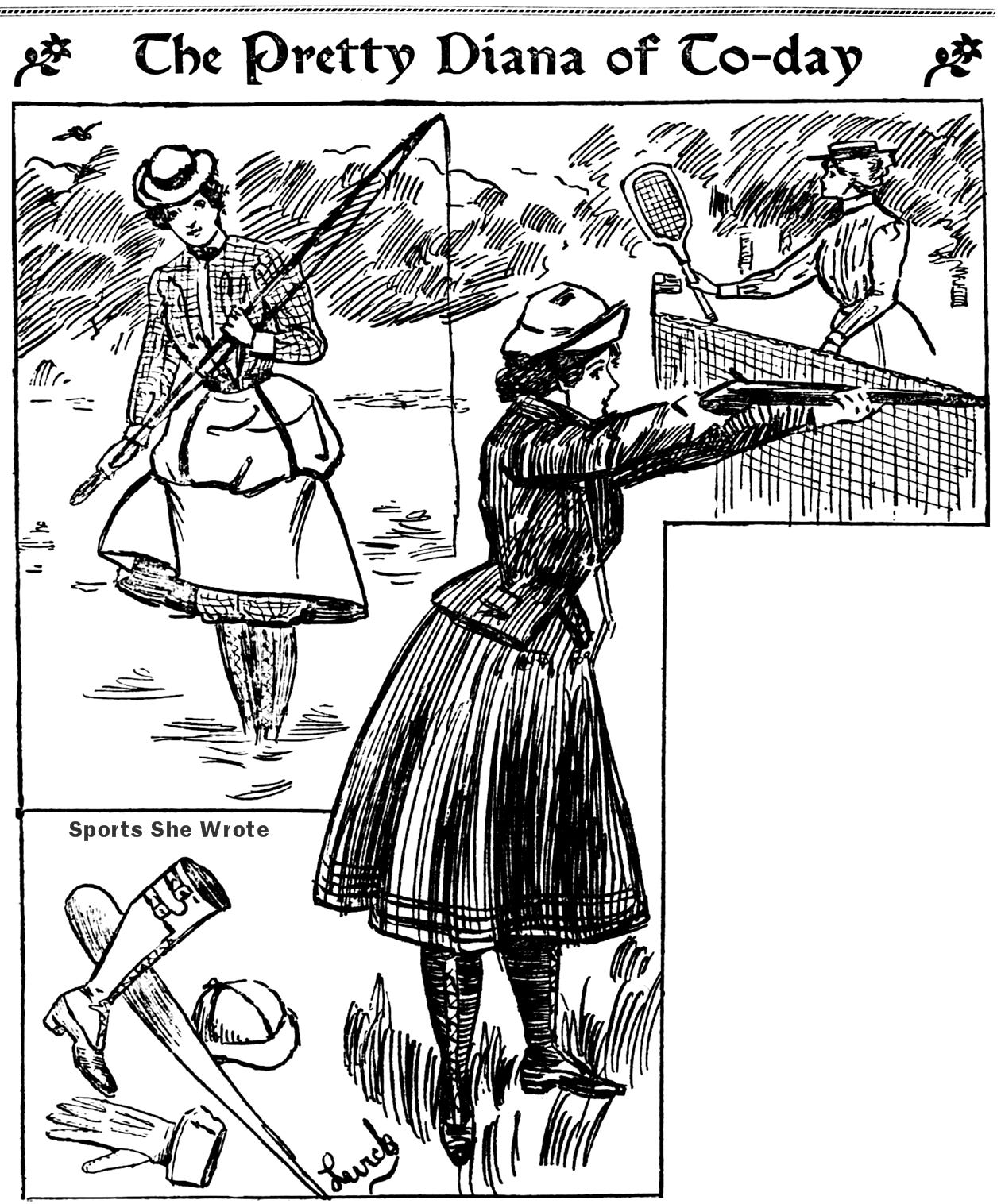 Fashions for Outdoor Sportswomen in 1898