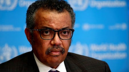 Director General of the World Health Organization (WHO) Tedros Adhanom Ghebreyesus attends a news conference on the situation of the coronavirus (COVID-2019), in Geneva, Switzerland, February 28, 2020/ Reuters 