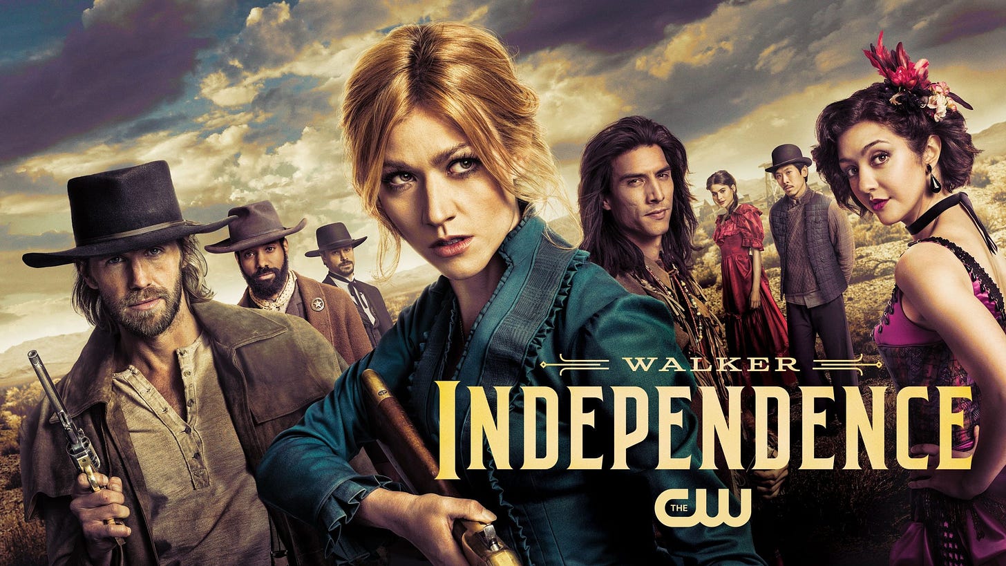 Walker: Independence starring Katherine McNamara, Matt Barr, Katie Findlay, Greg Hovanessian, Philemon Chambers, Justin Johnson Cortez, Lawrence Kao, Gabriela Quezada. Click here to check it out.