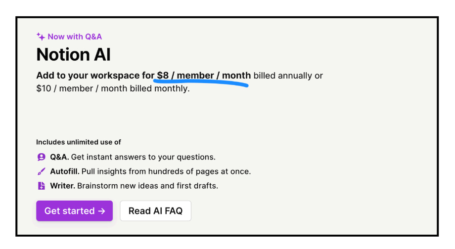 Example: AI Seat-Based Add-ons by Notion