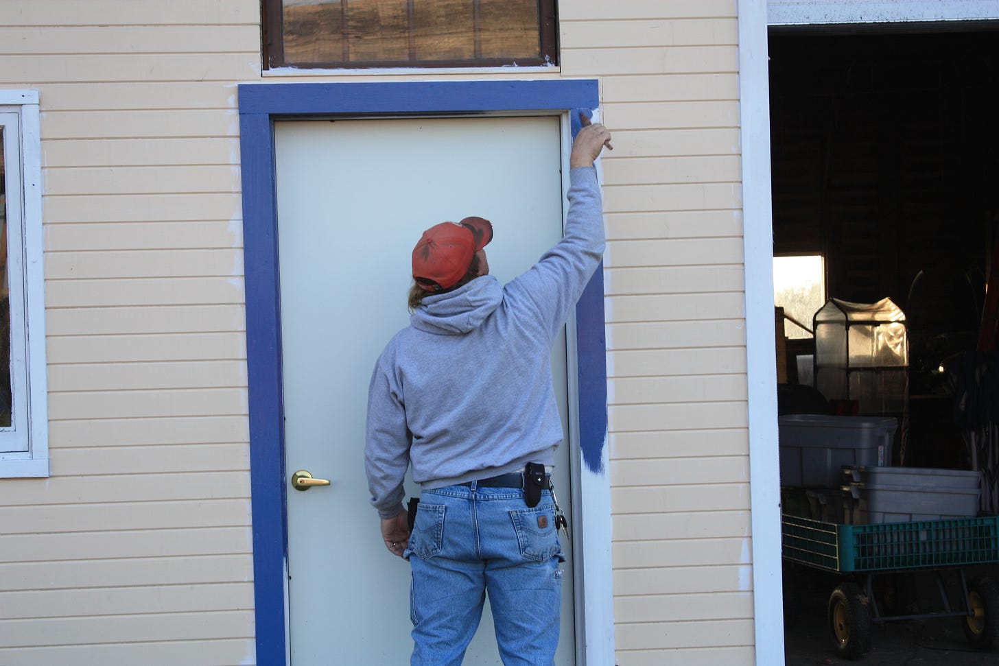 Painting door trim with me, myself and I