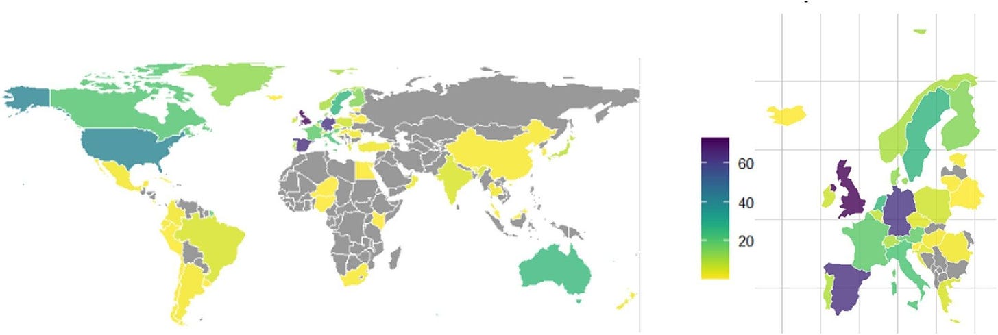 Môže ísť o grafiku, na ktorej je mapa a text